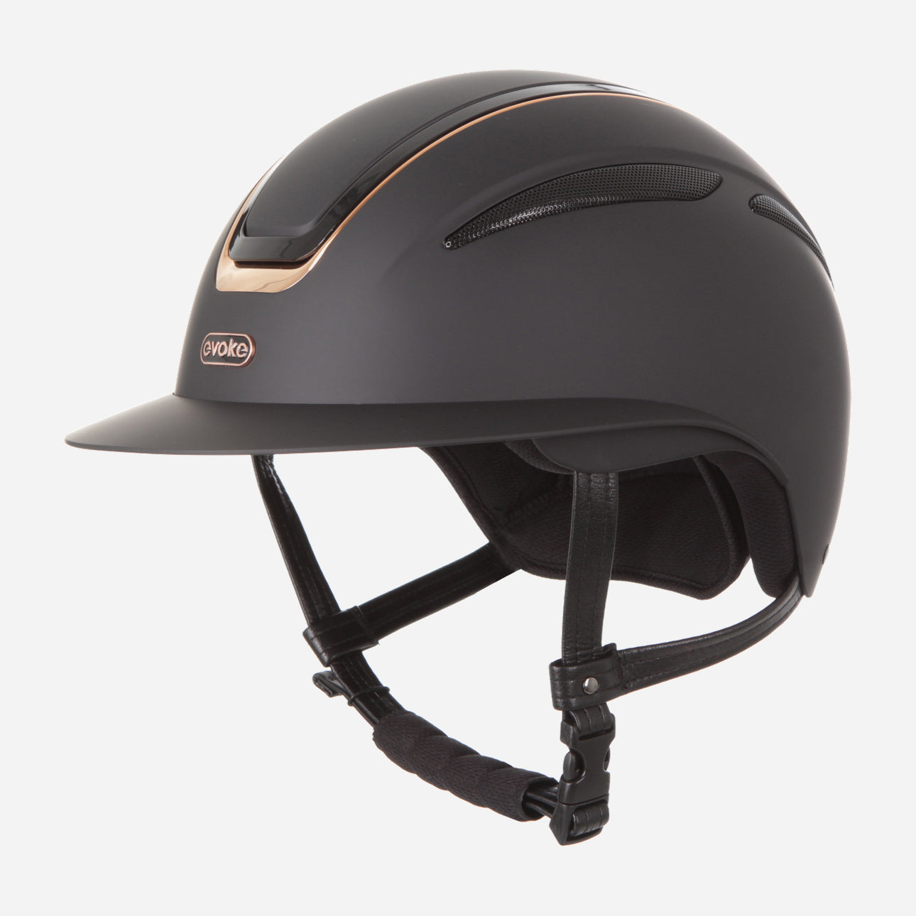 Callisto Wide Peak Black Rose Gold