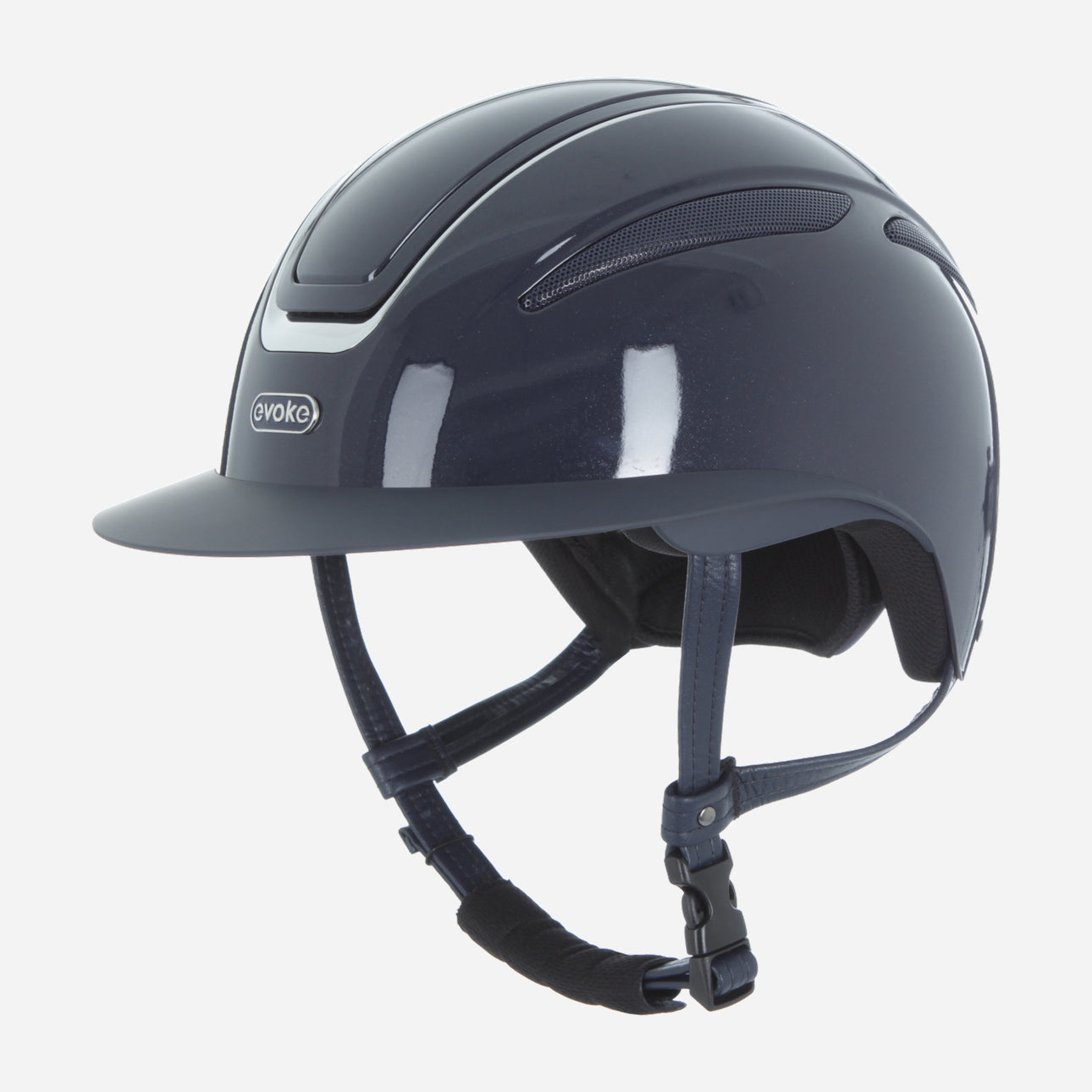 Callisto Wide Peak Navy Metallic Chrome