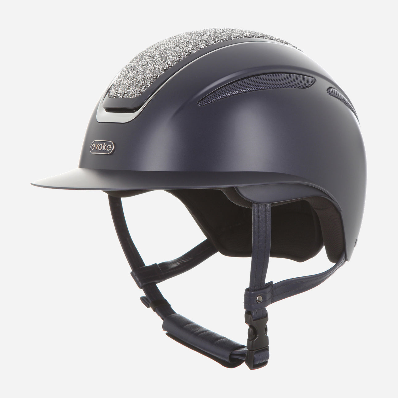 Callisto Wide Peak Navy Silver Crystal