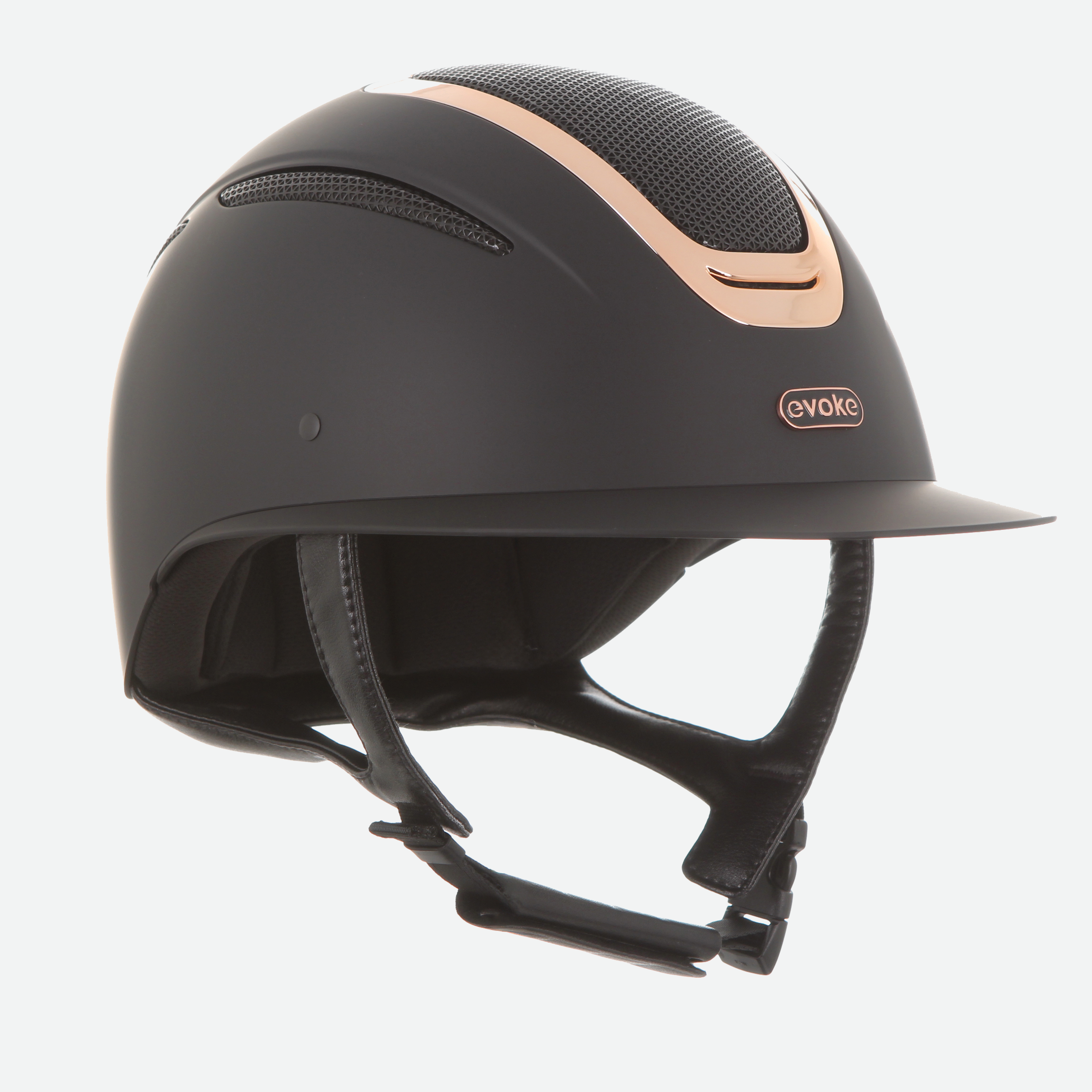 Elara Wide Peak Black Rose Gold