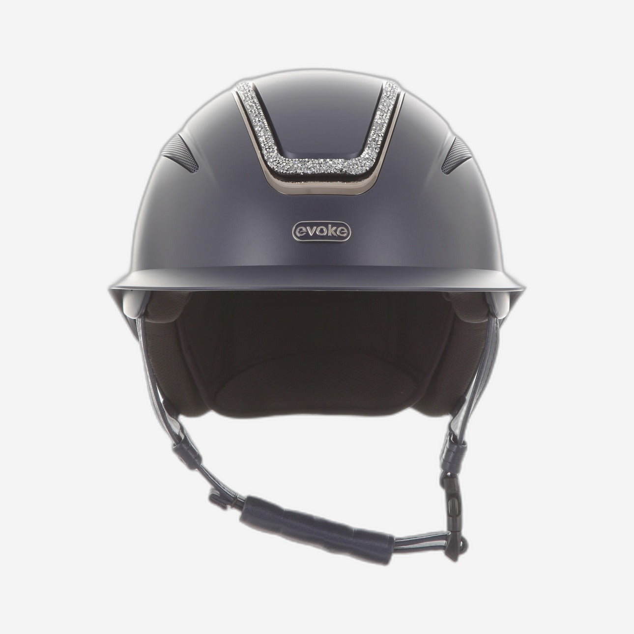 Callisto Wide Peak Navy Silver Crystal Frame