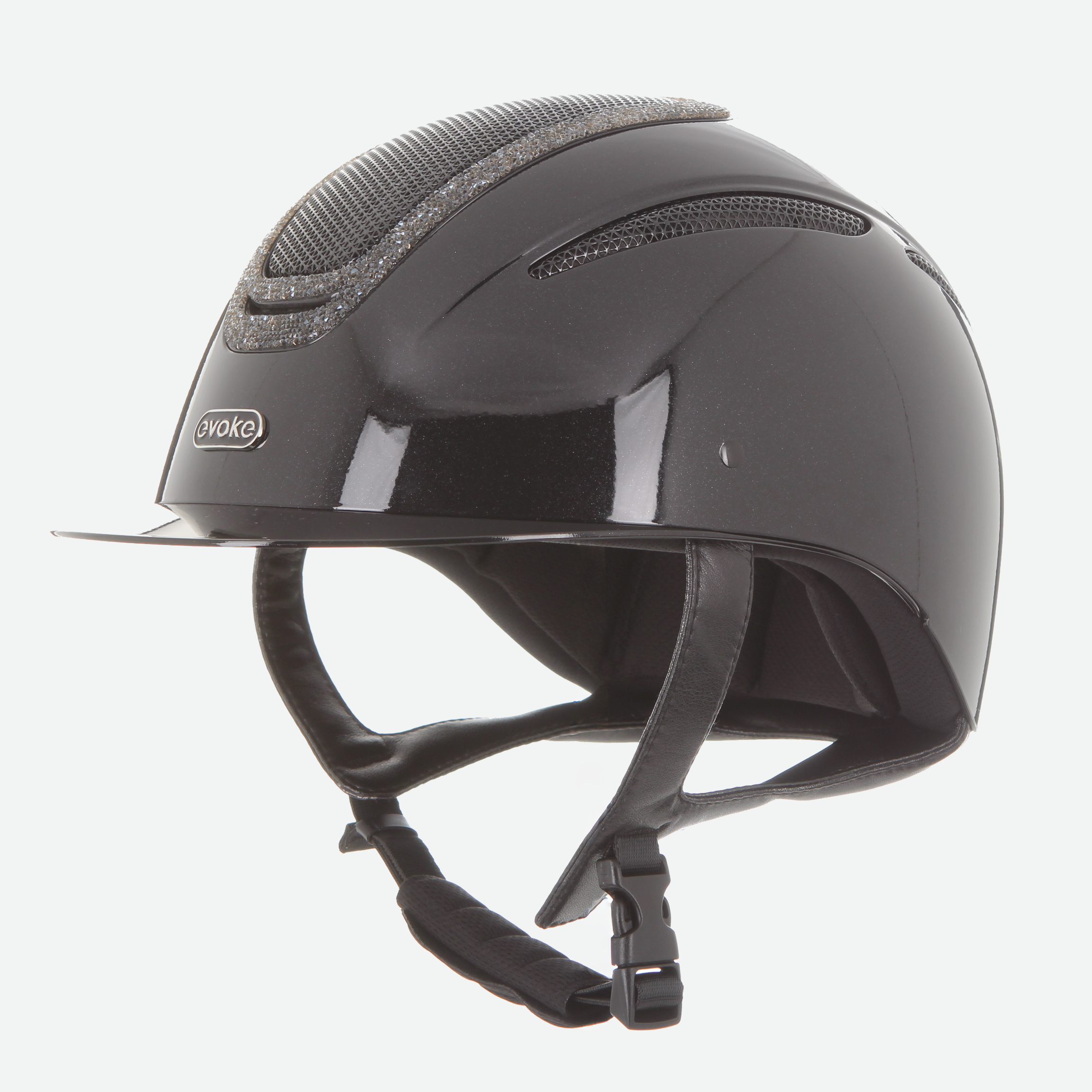 Elara Classic Peak Black Metallic Steel Crystal Frame