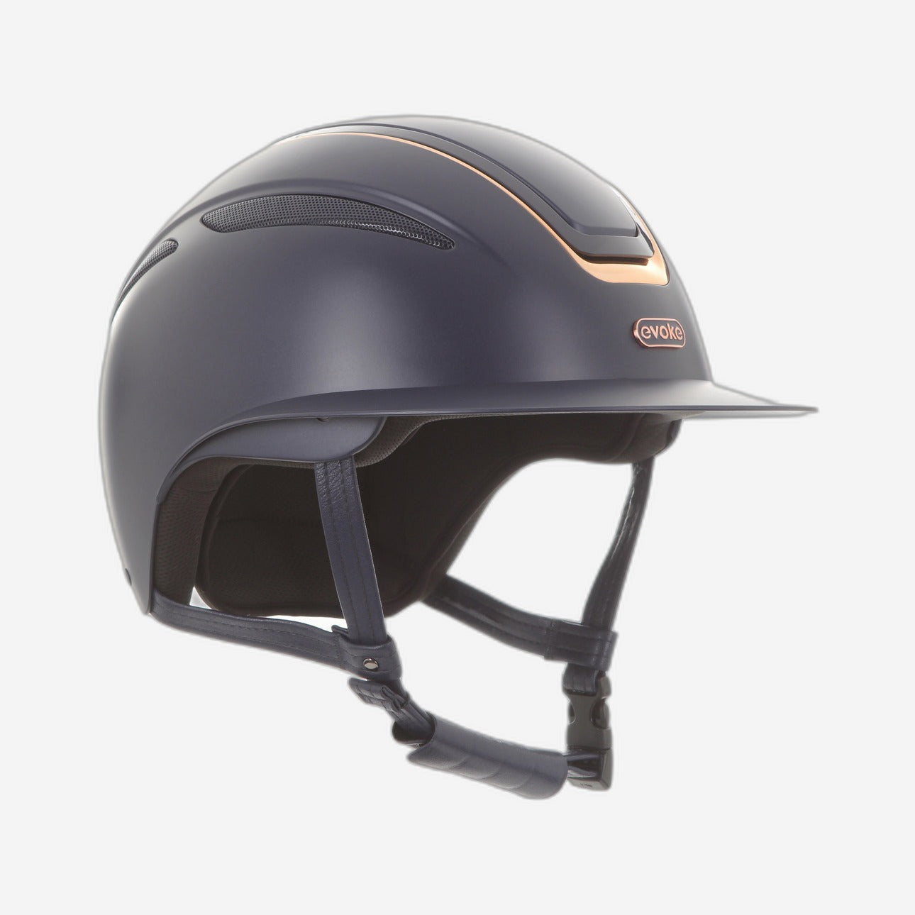 Callisto Wide Peak Navy Rose Gold