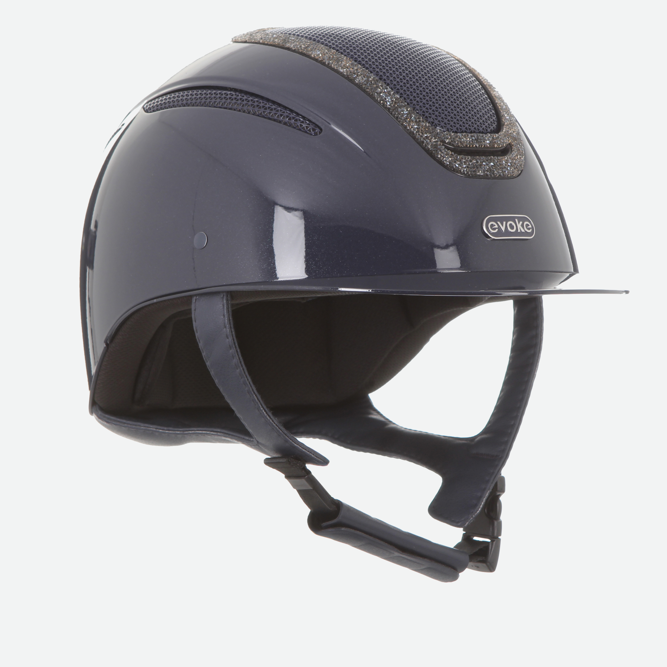 Elara Classic Peak Navy Metallic Steel Crystal Frame