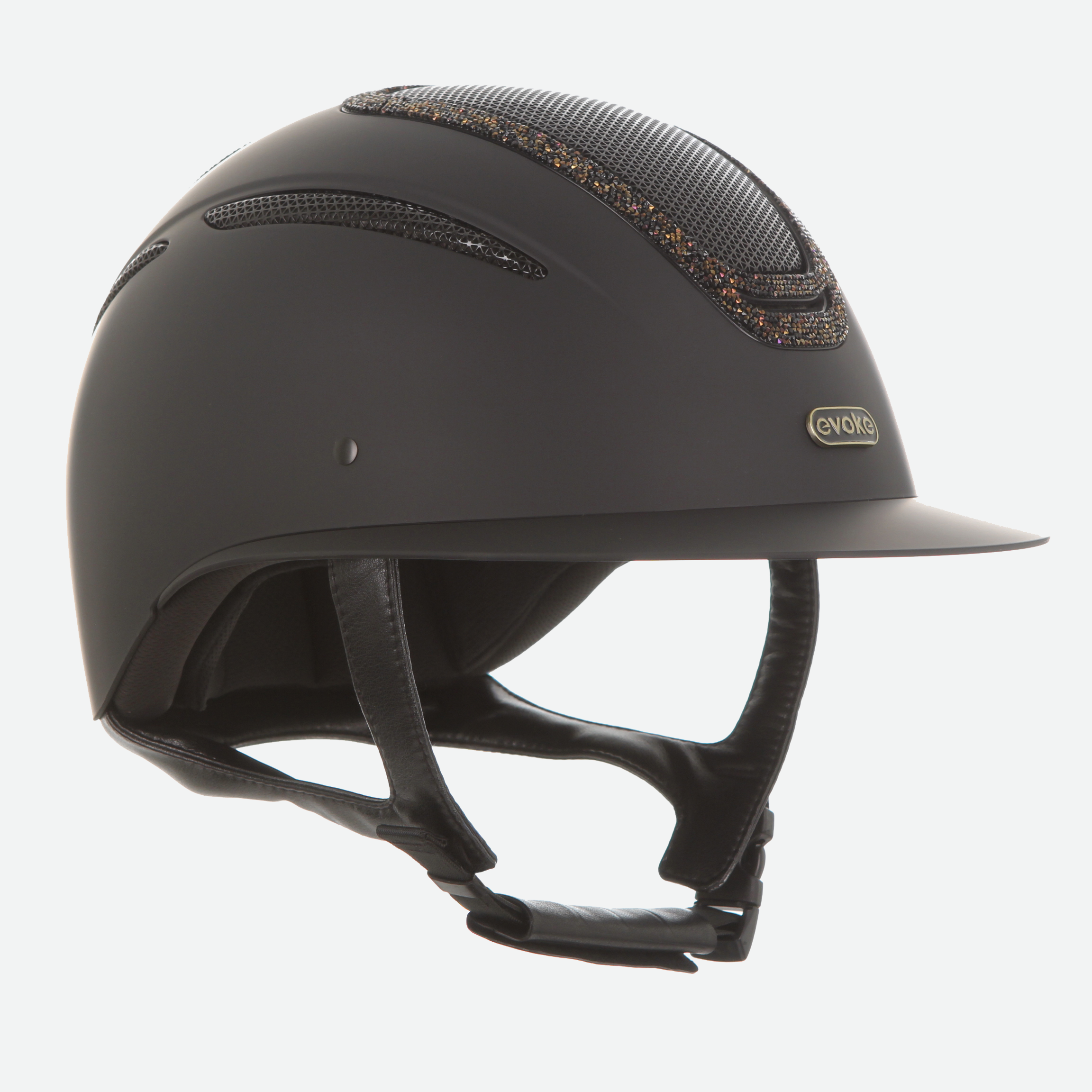 Elara Wide Peak Black Gold Crystal Frame