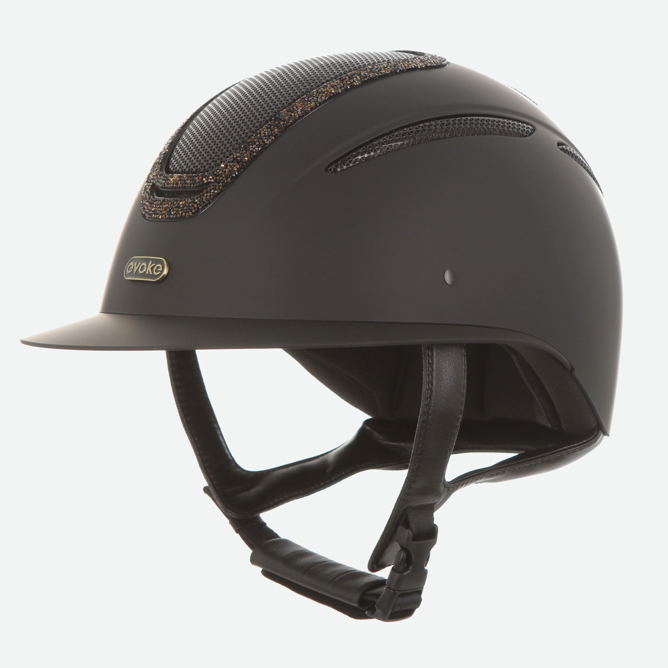 Elara Wide Peak Black Gold Crystal Frame