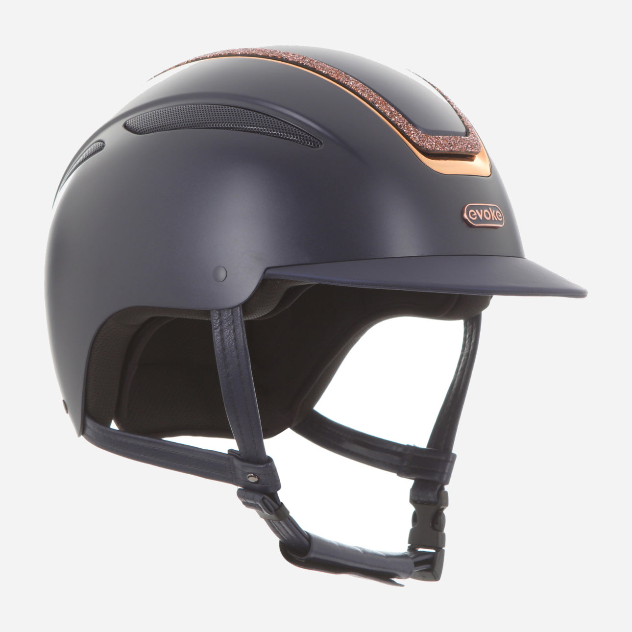 Callisto Classic Peak Navy Rose Gold Crystal Frame