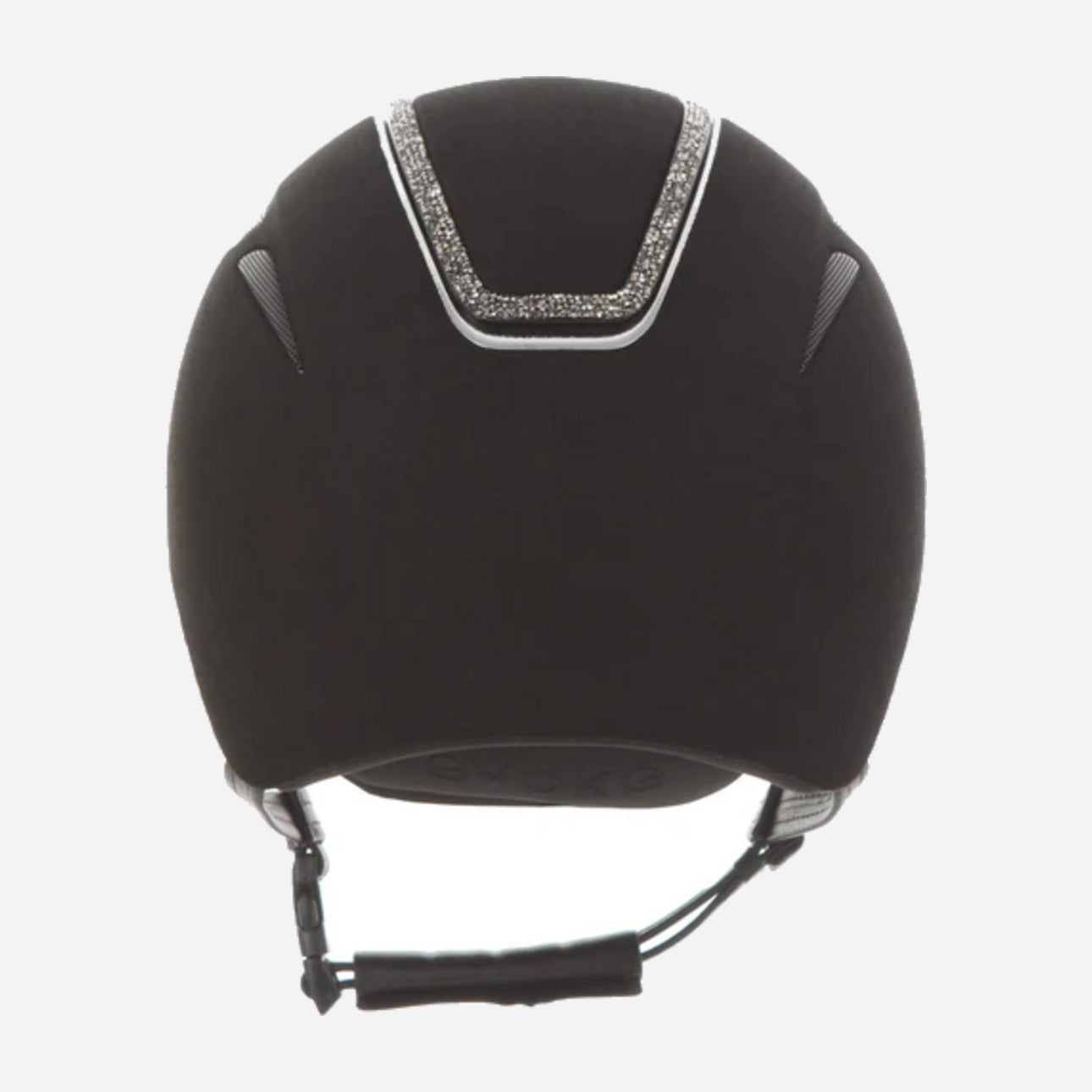 Callisto Classic Peak Black Suede Marcasite Crystal Frame