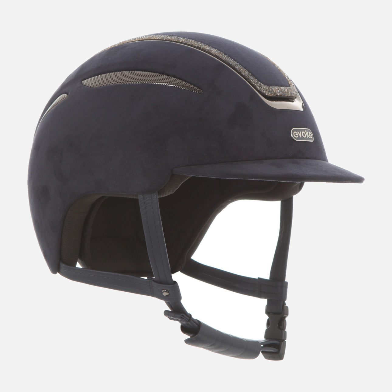 Callisto Classic Peak Navy Suede Steel Crystal Frame