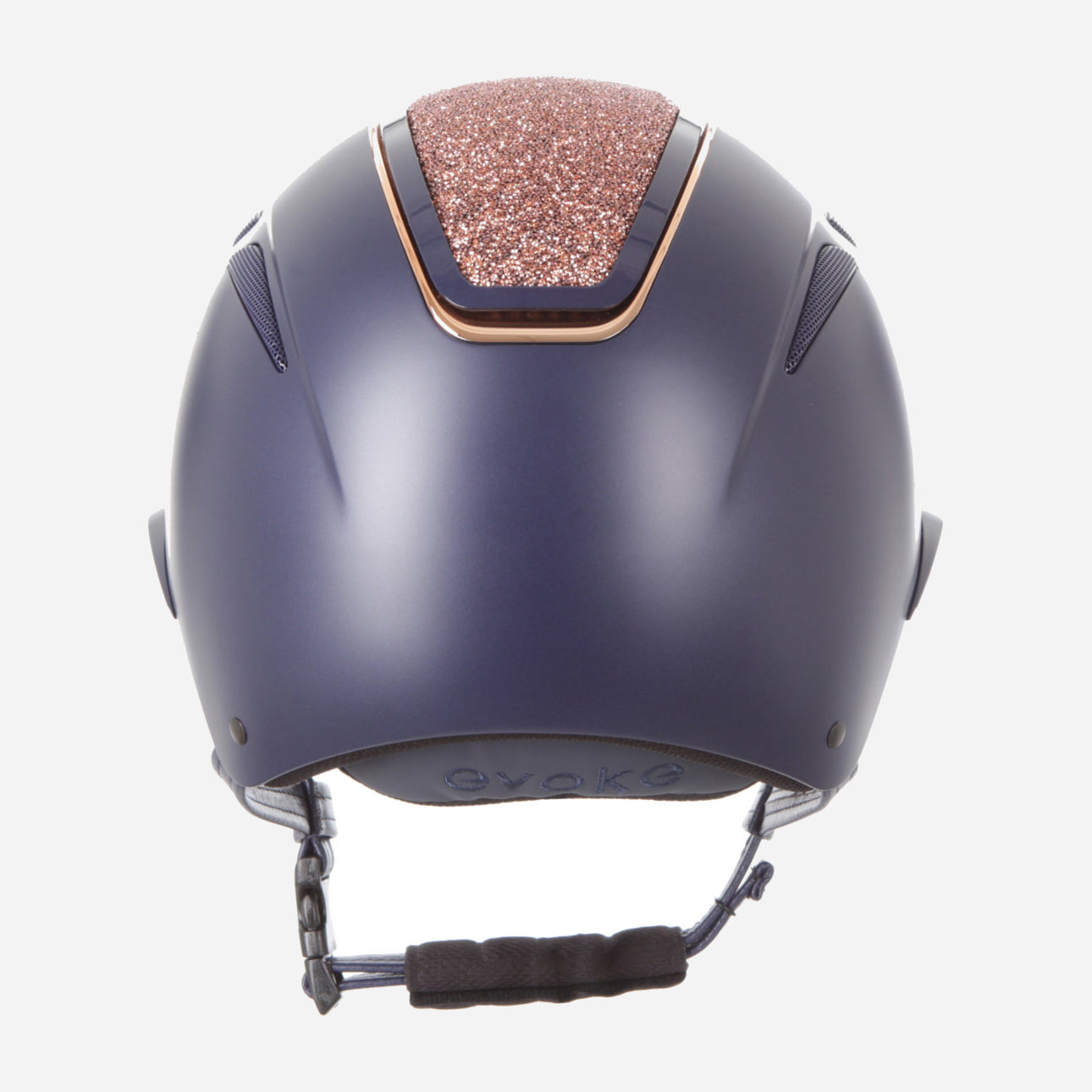 Callisto Wide Peak Navy Rose Gold Crystal