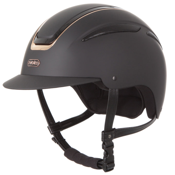 Callisto Classic Peak Helmet In Black Rose Gold