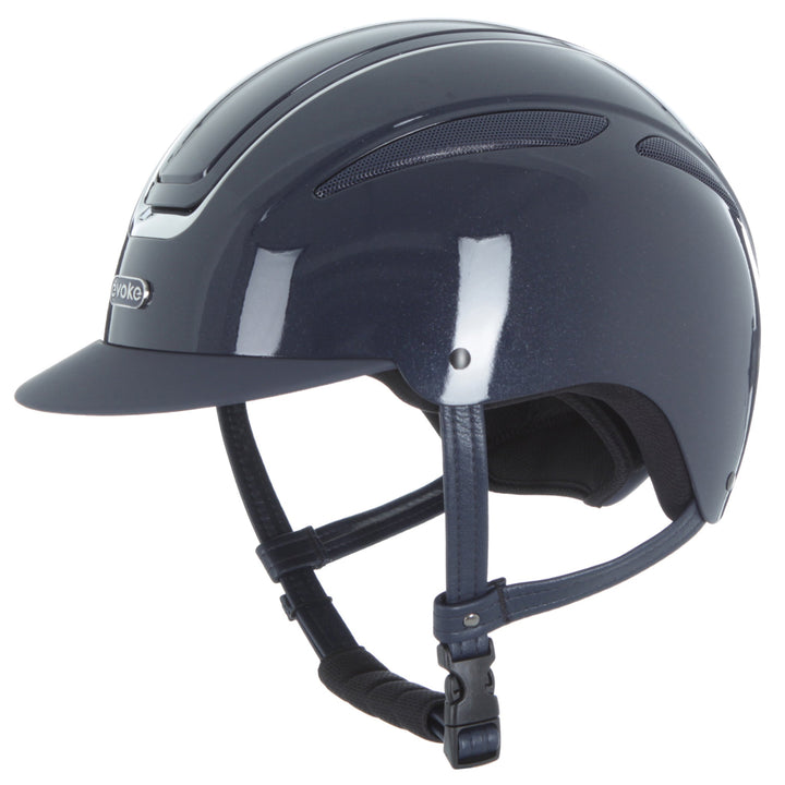 Callisto Classic Peak Helmet In Navy Metallic Chrome