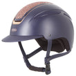 Load image into Gallery viewer, Callisto Classic Peak Helmet In Navy Rose Gold Crystal