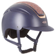 Load image into Gallery viewer, Callisto Classic Peak Helmet In Navy Rose Gold Crystal