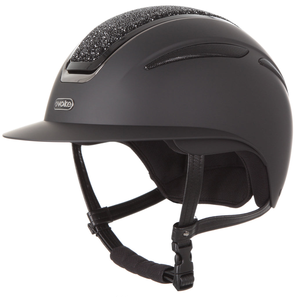 Callisto Wide Peak Helmet In Black Crystal
