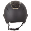 Callisto Wide Peak Helmet In Black Gold Crystal