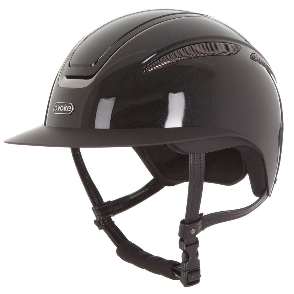 Callisto Wide Peak Helmet In Black Metallic Gunmetal