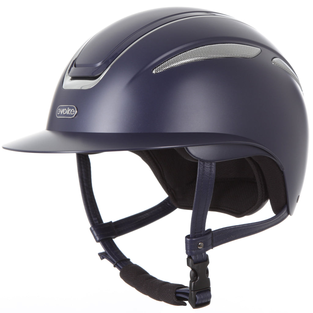 Callisto Wide Peak Helmet In Navy Chrome