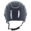 Callisto Wide Peak Helmet In Navy Metallic Chrome