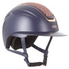 Callisto Wide Peak Helmet In Navy Rose Gold Crystal
