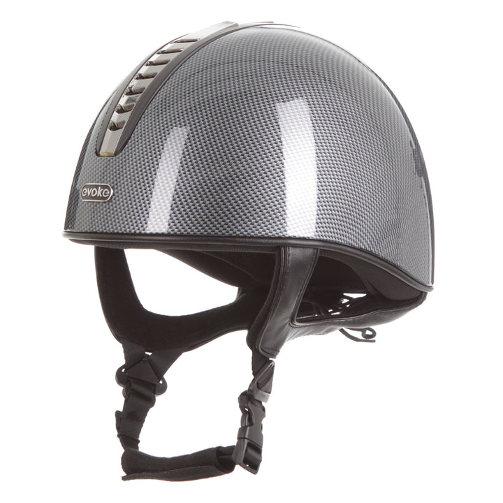 Orion Jockey Skull Helmet In High Shine Carbon Gunmetal Black