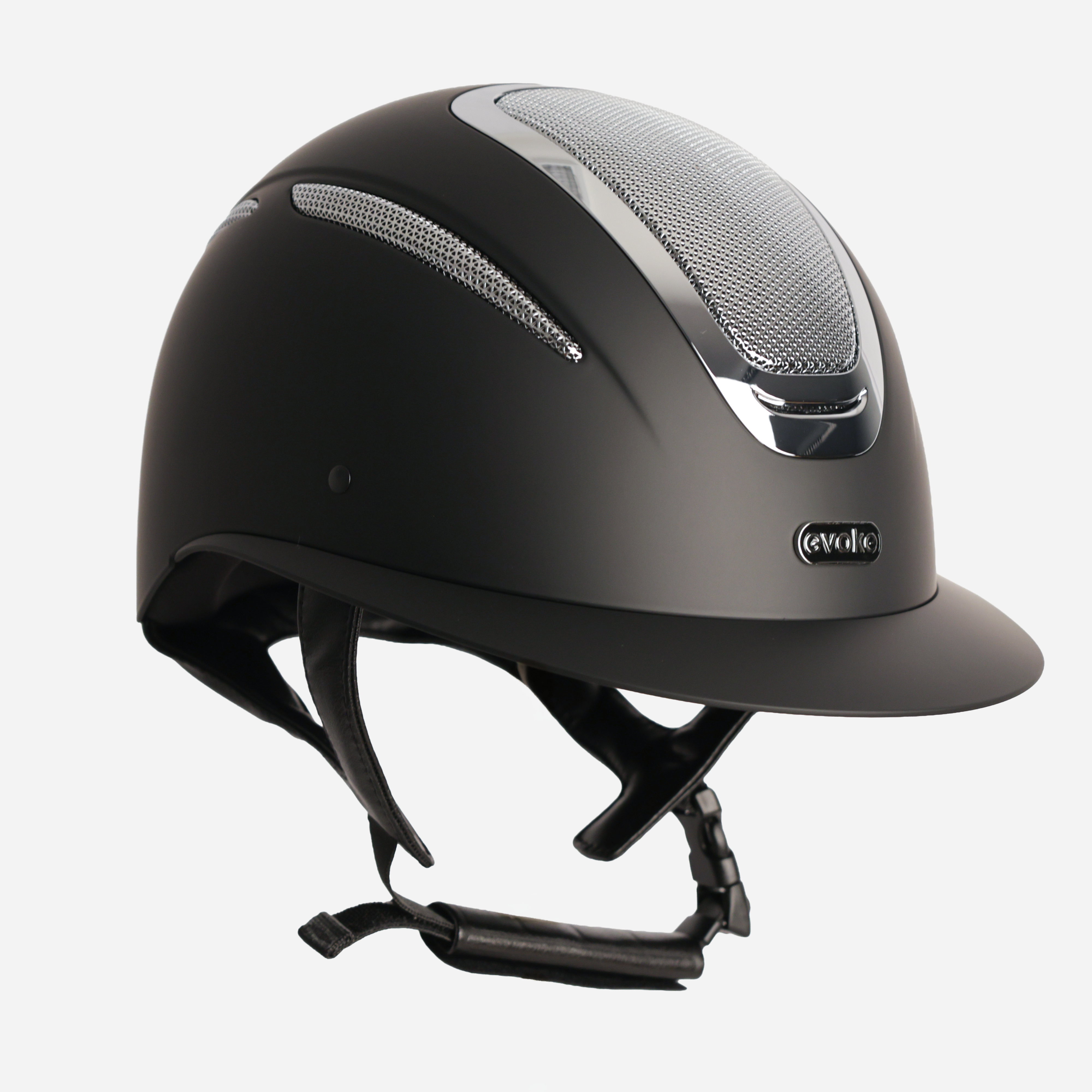 Elara Wide Peak Black Silver Chrome