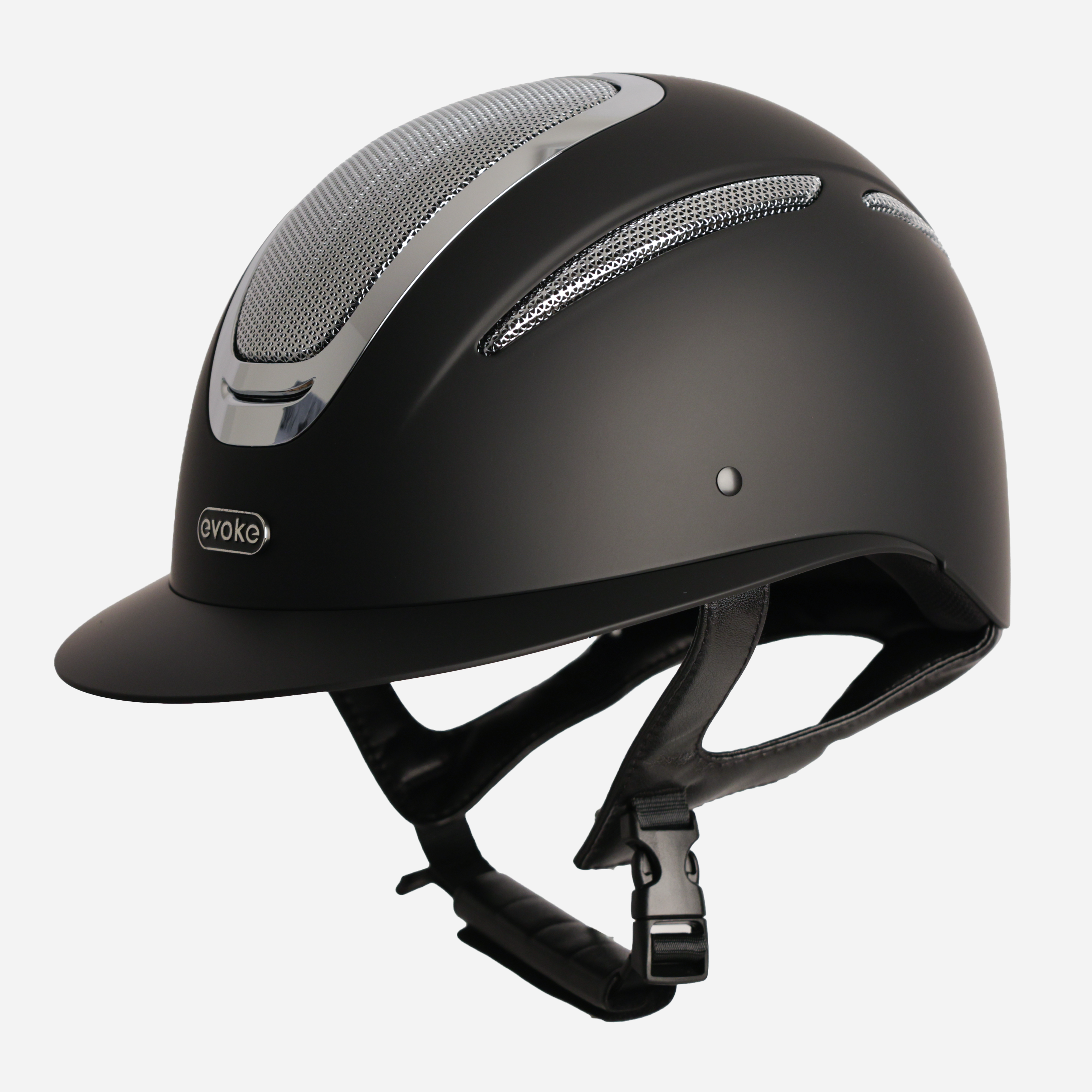 Elara Wide Peak Black Silver Chrome