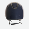 Elara Wide Peak Navy Metallic Steel Crystal Frame