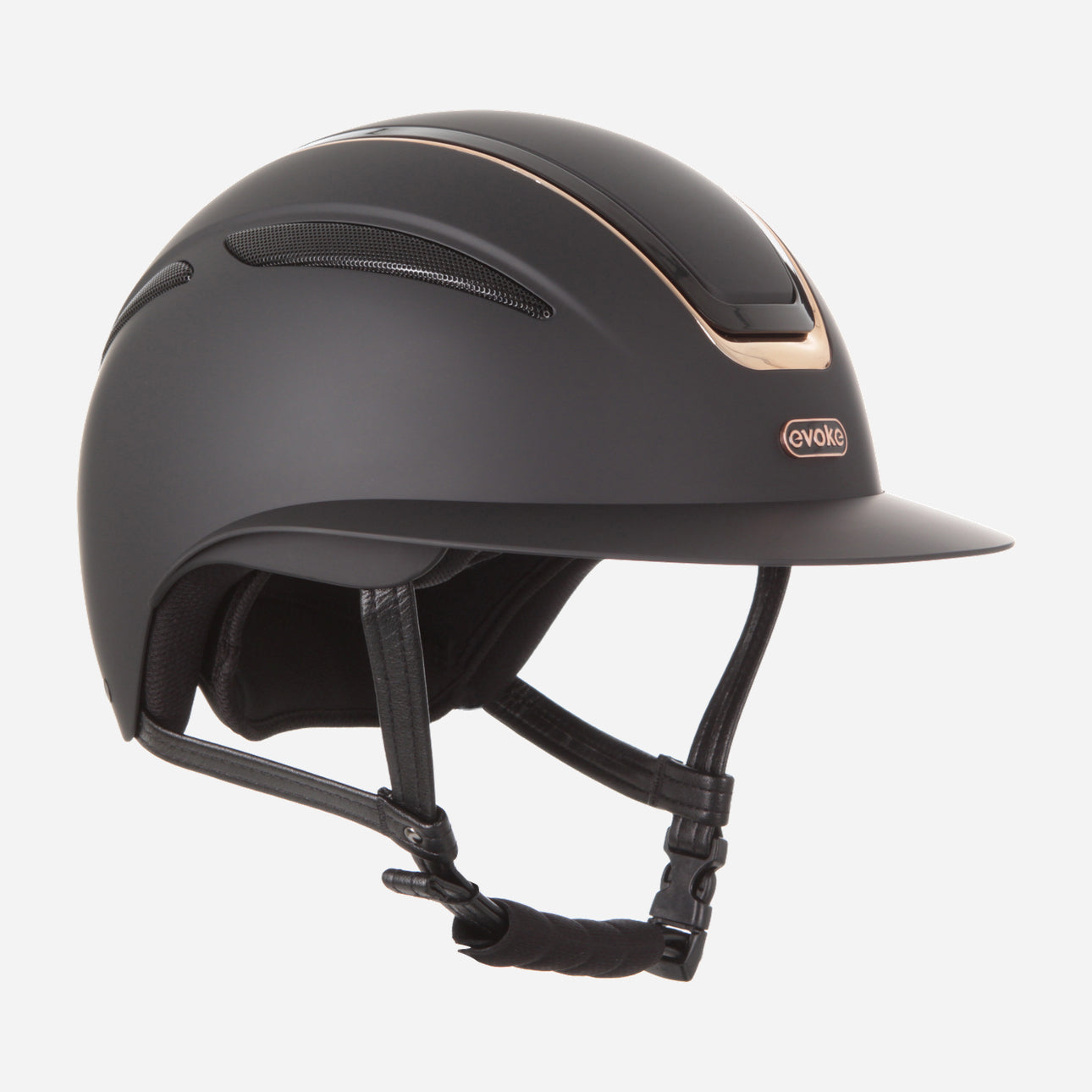 Callisto Wide Peak Black Rose Gold