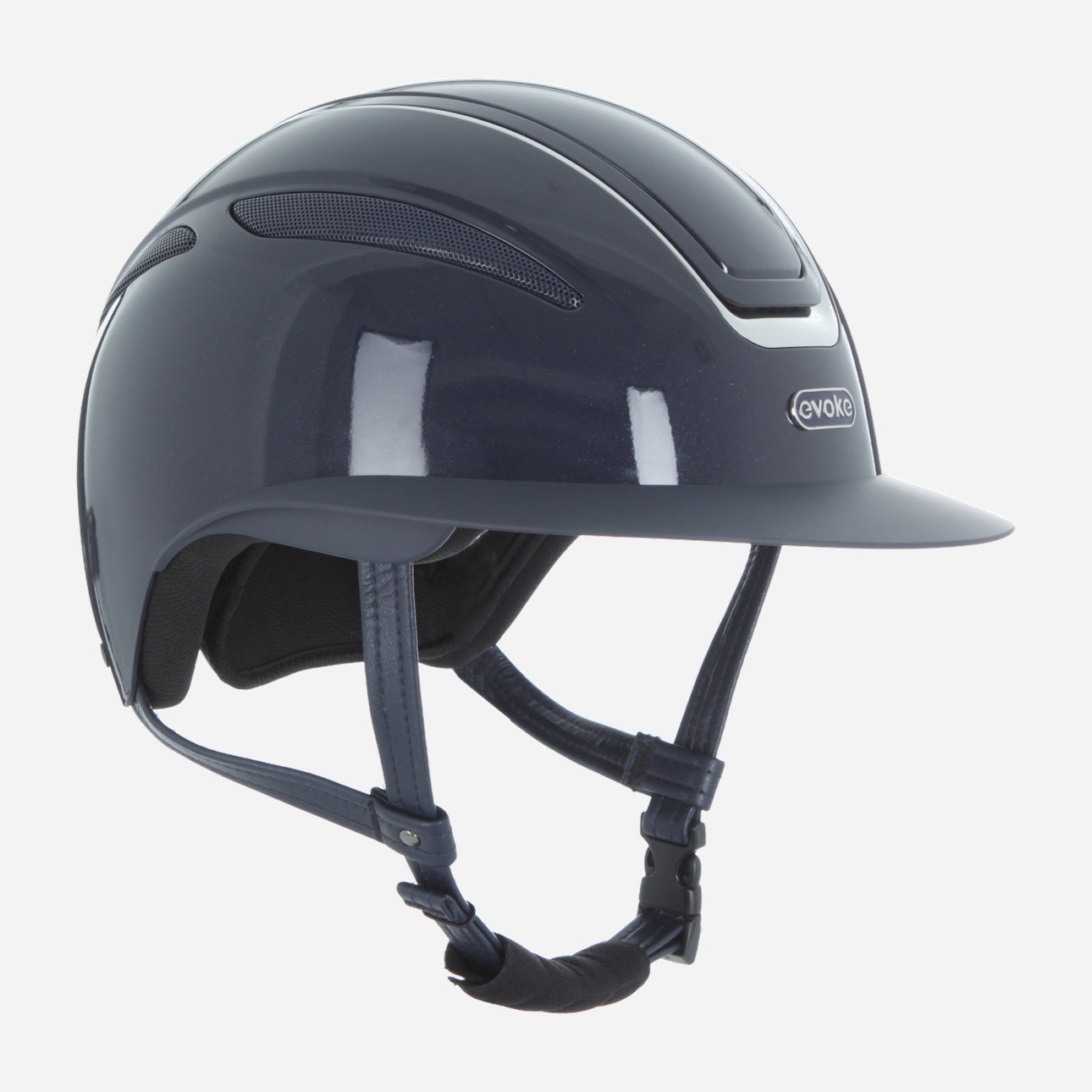 Callisto Wide Peak Navy Metallic Chrome