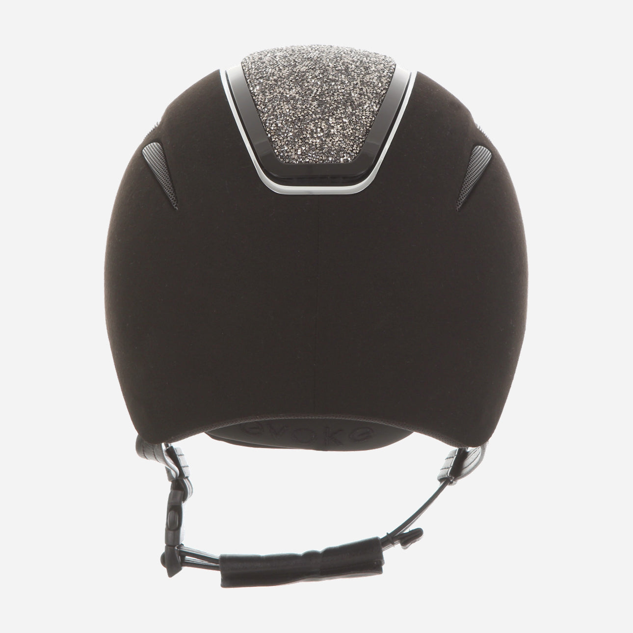 Callisto Classic Peak Black Suede Marcasite Crystal