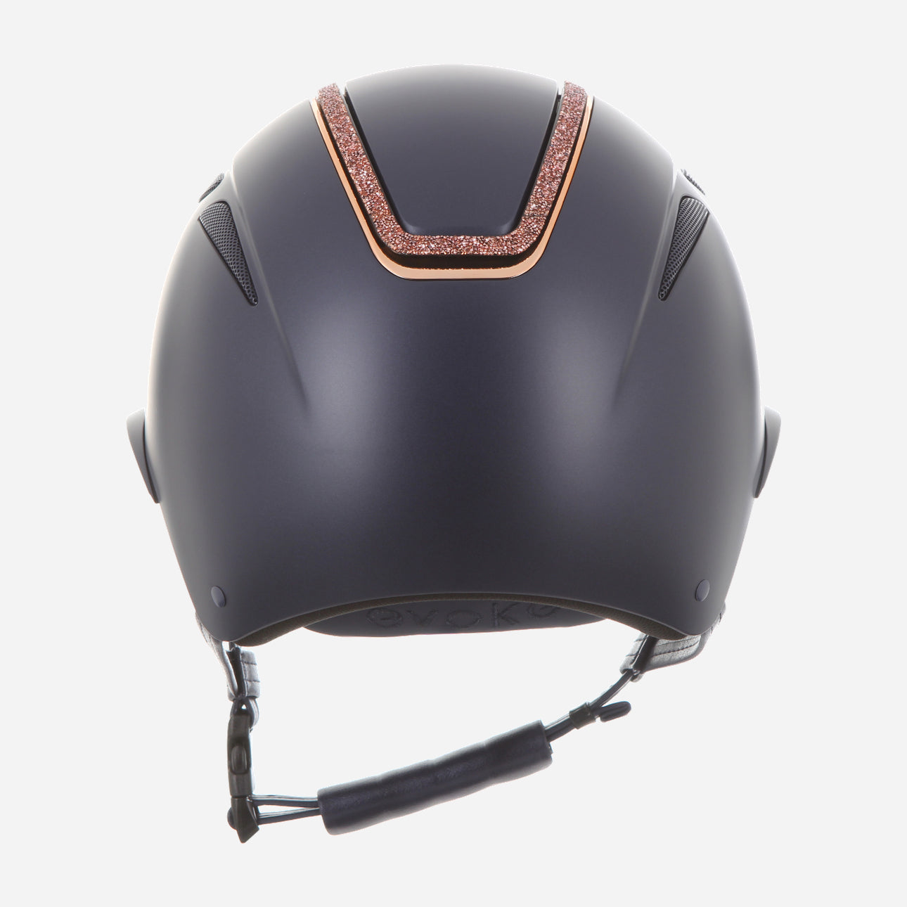 Callisto Wide Peak Navy Rose Gold Crystal Frame