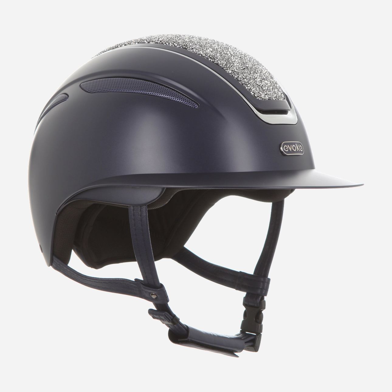 Callisto Wide Peak Navy Silver Crystal
