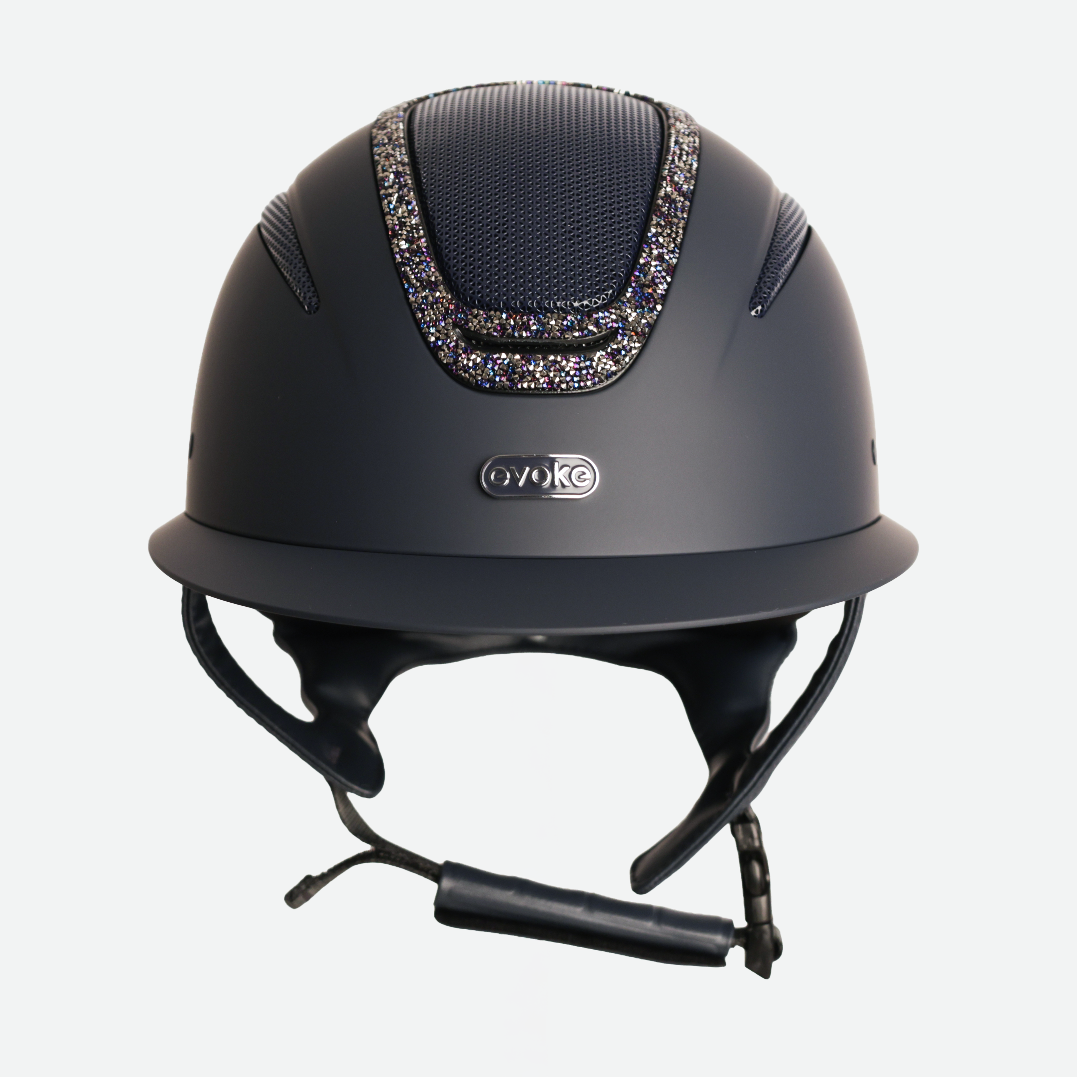 Elara Wide Peak Navy Navy Crystal Frame