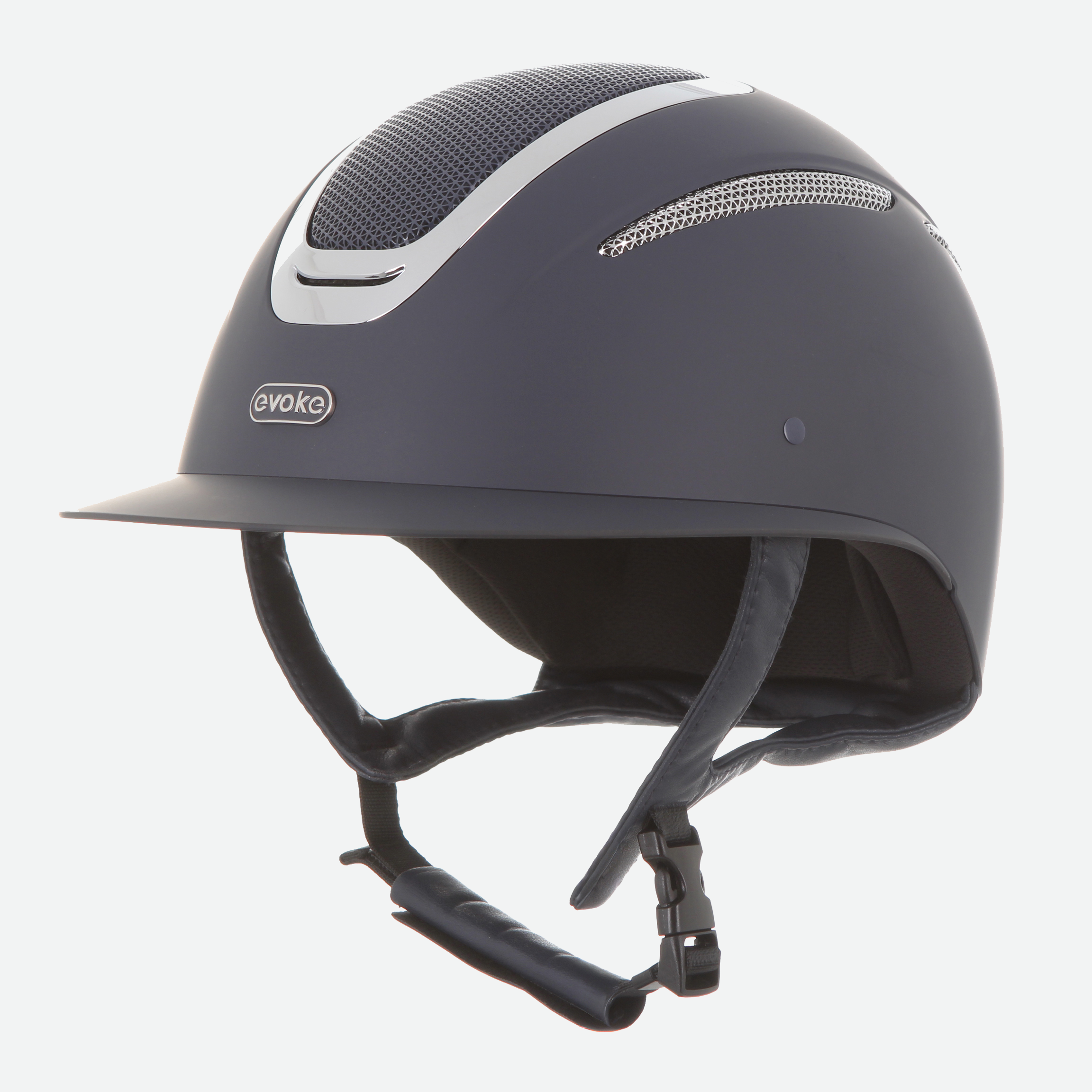 Elara Wide Peak Navy Silver Chrome