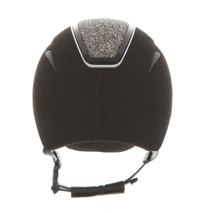 Callisto Classic Peak Black Suede Marcasite Crystal