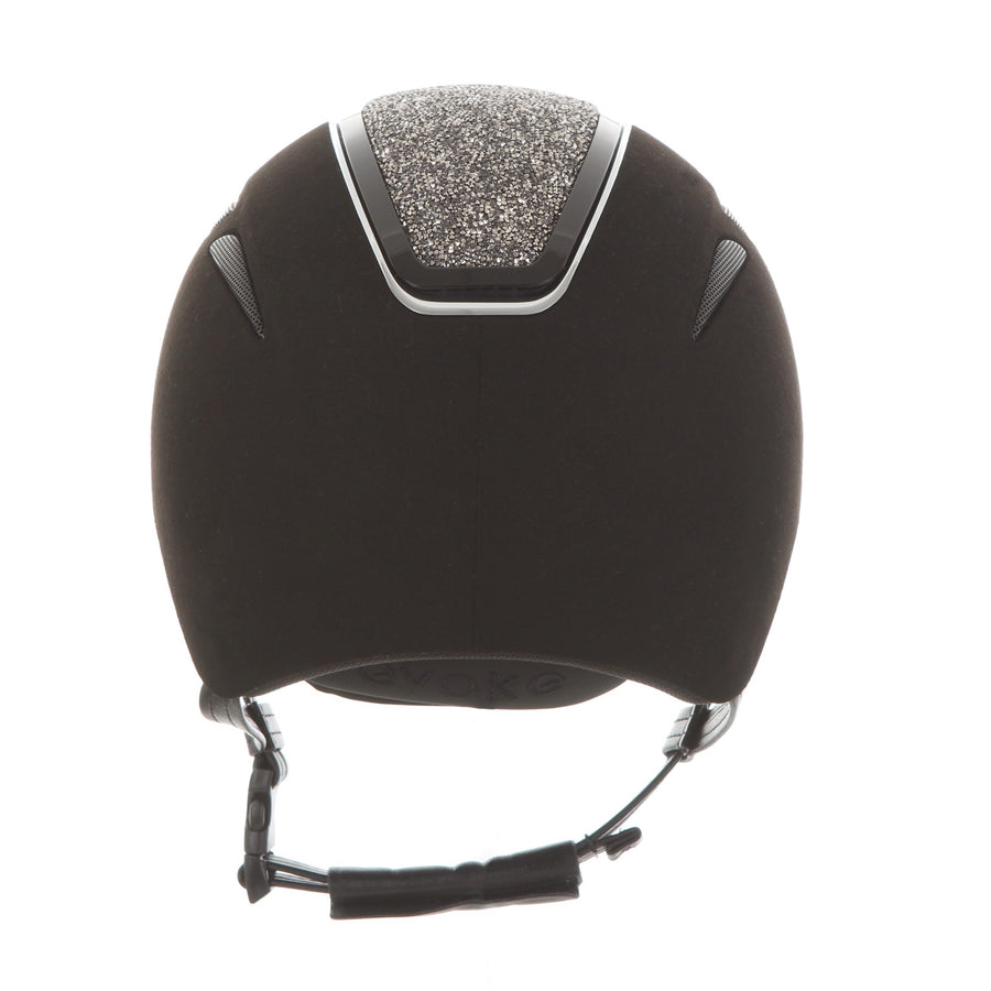 Callisto Classic Peak Black Suede Marcasite Crystal