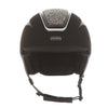 Callisto Classic Peak Black Suede Marcasite Crystal