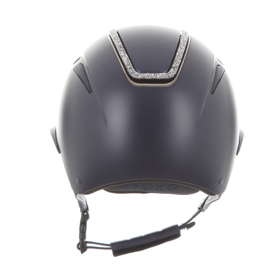 Callisto Wide Peak Navy Silver Crystal Frame