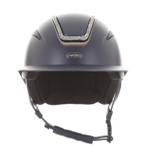 Callisto Wide Peak Navy Silver Crystal Frame