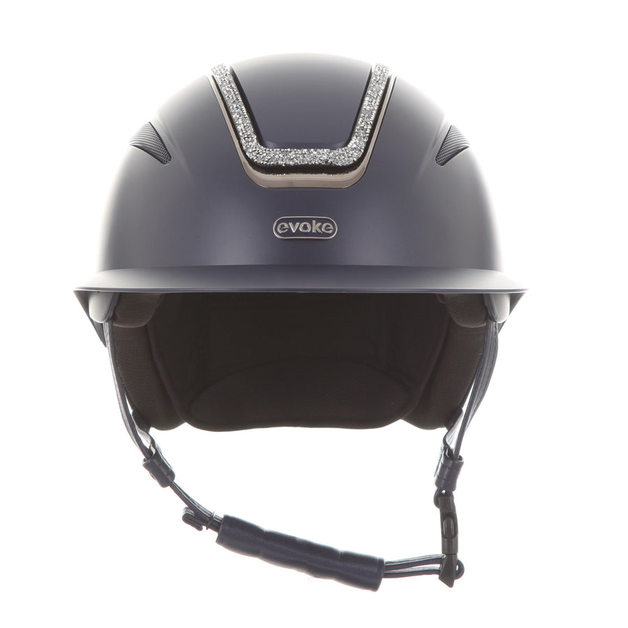 Callisto Wide Peak Navy Silver Crystal Frame