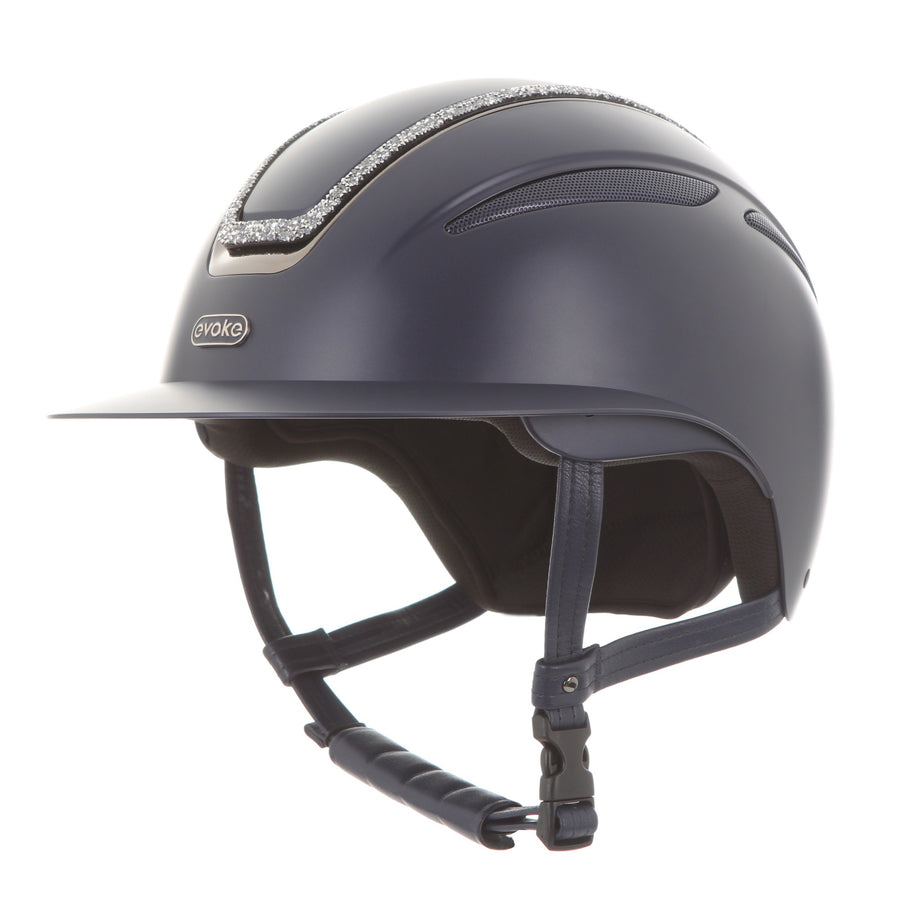 Callisto Wide Peak Navy Silver Crystal Frame