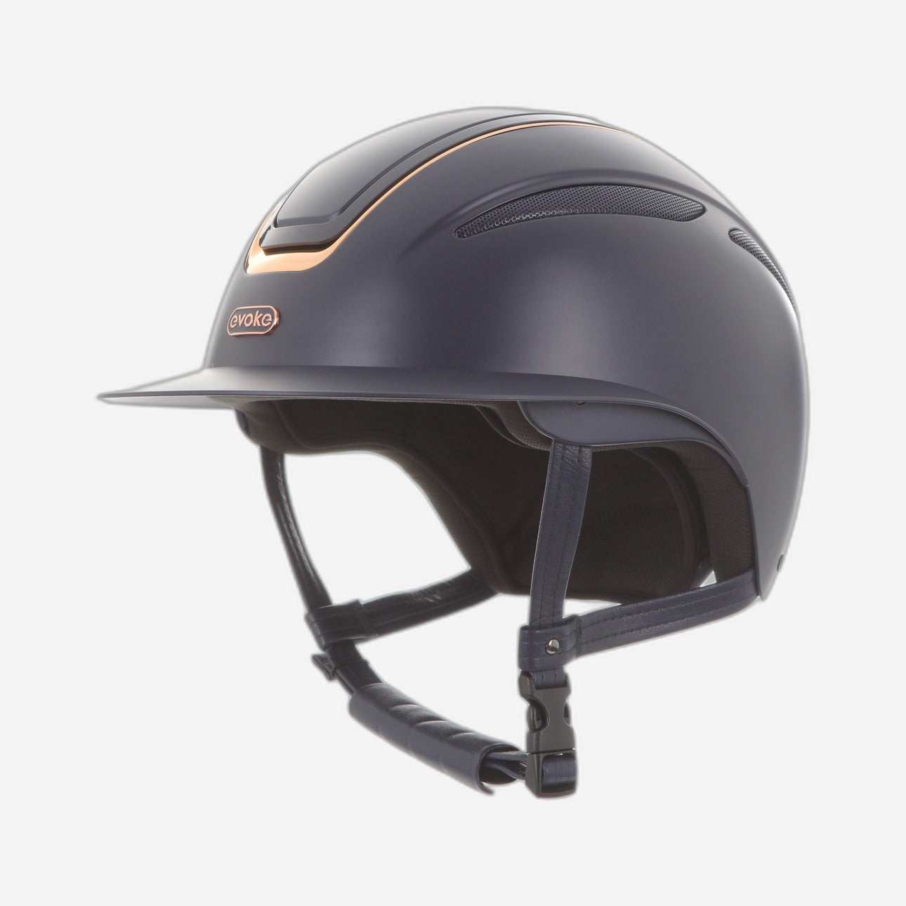 Callisto Wide Peak Navy Rose Gold