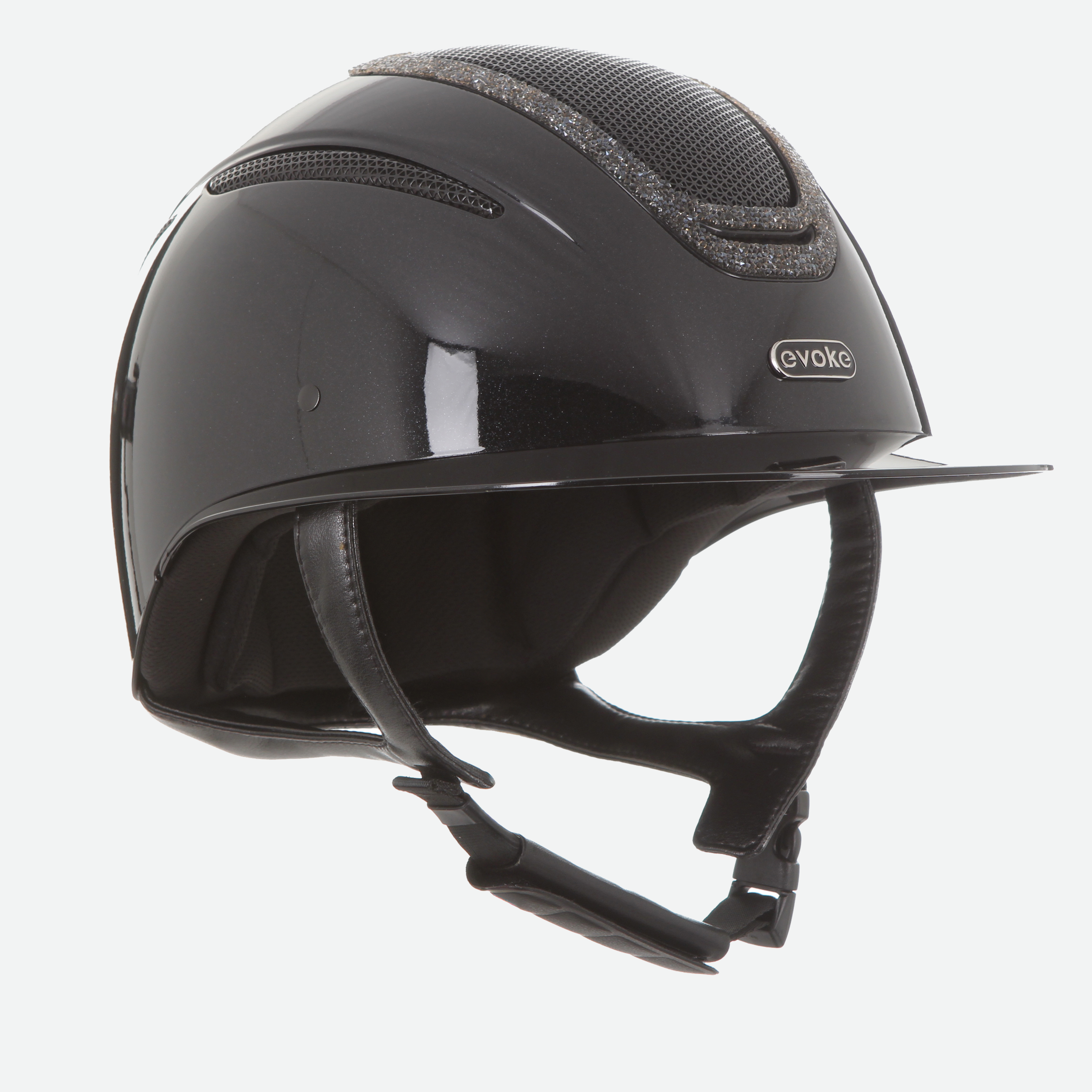 Elara Wide Peak Black Metallic Steel Crystal Frame