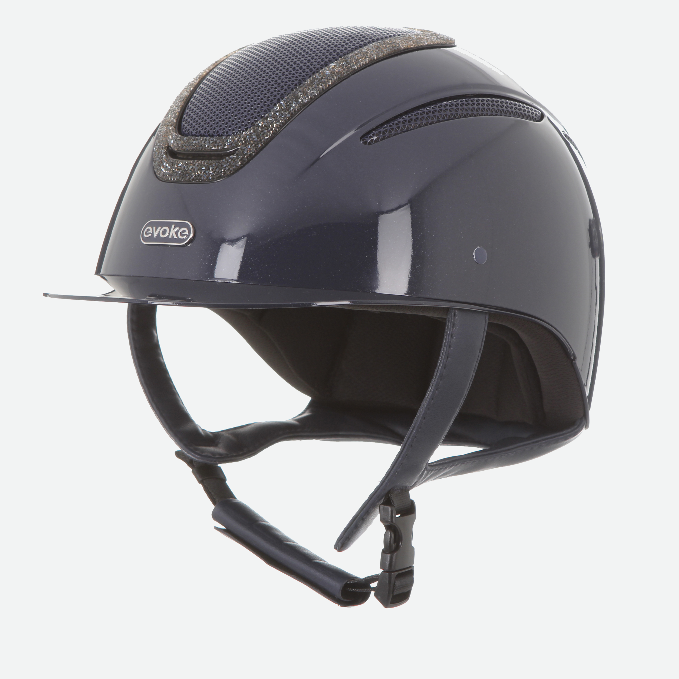 Elara Classic Peak Navy Metallic Steel Crystal Frame