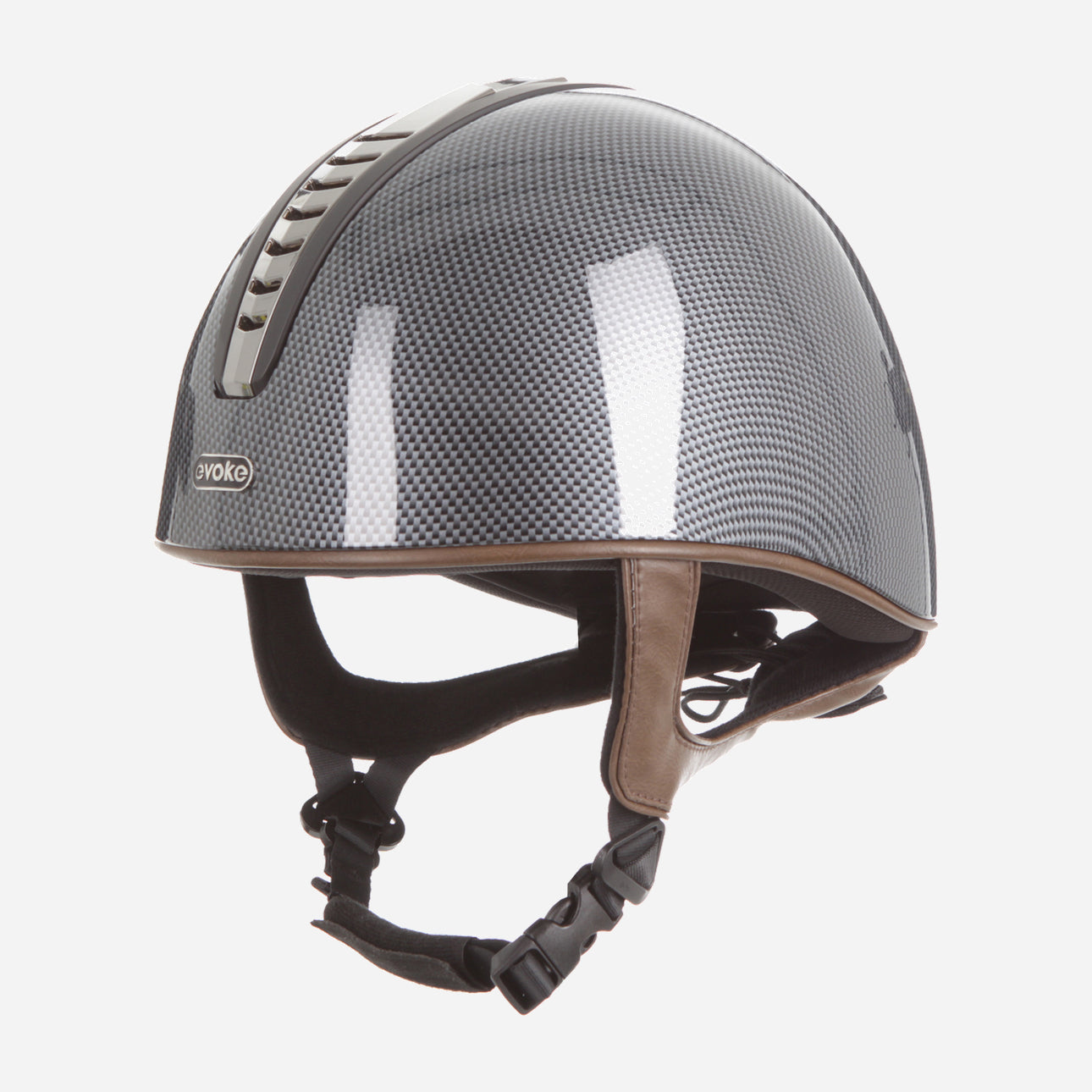Orion Jockey Skull High Shine Carbon Gunmetal Tan