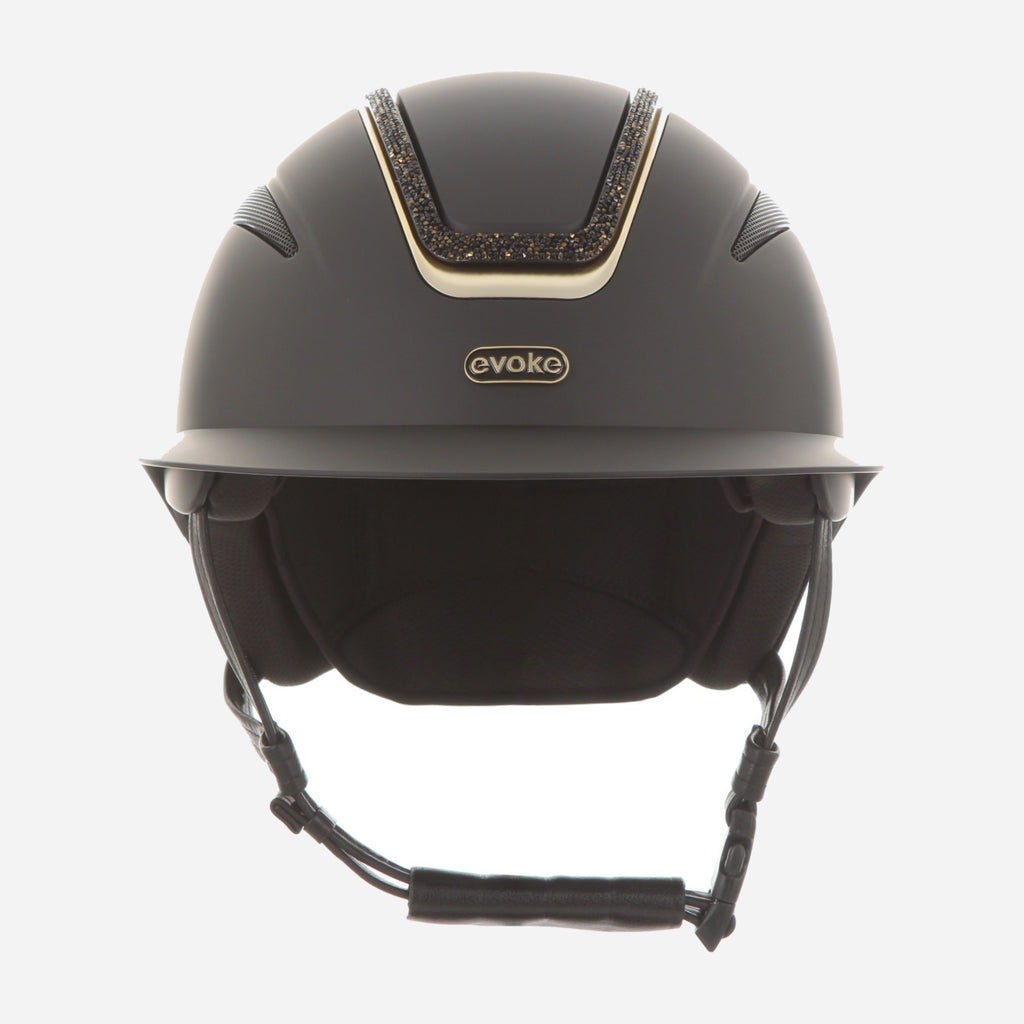 Callisto Wide Peak Black Gold Crystal Frame
