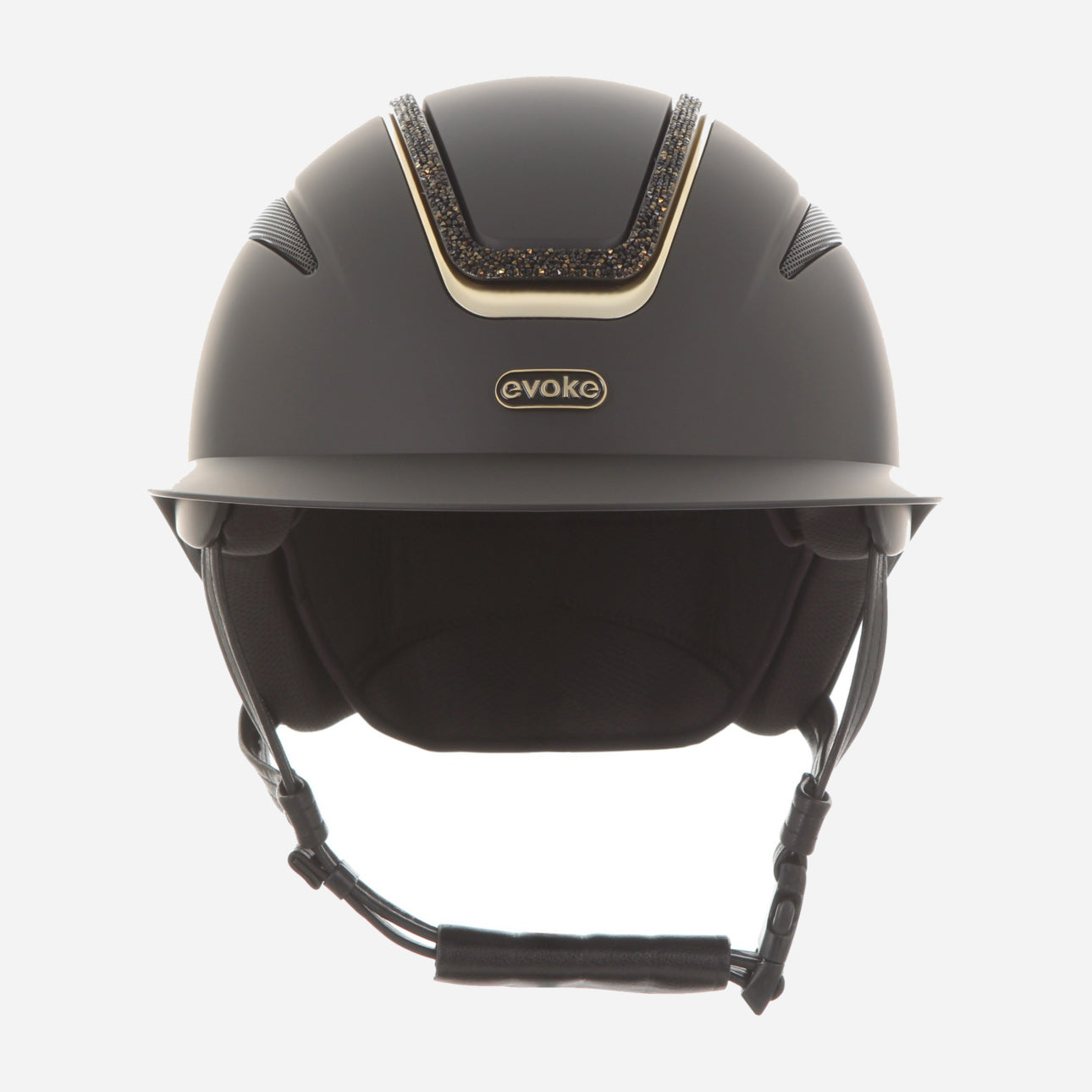 Callisto Wide Peak Black Gold Crystal Frame