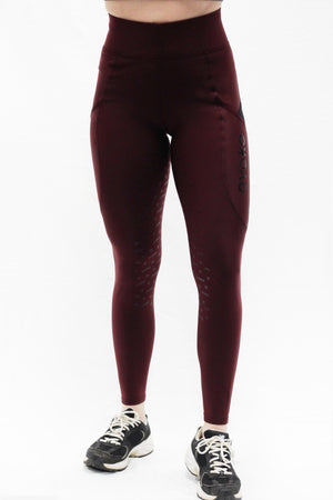 evoke Performance Riding Leggings - Full Seat - Burgundy