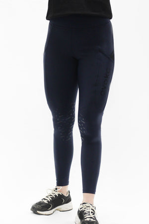 evoke Performance Riding Leggings - Knee Grip - Navy